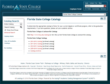 Tablet Screenshot of floridastatecollegecatalog.fscj.edu